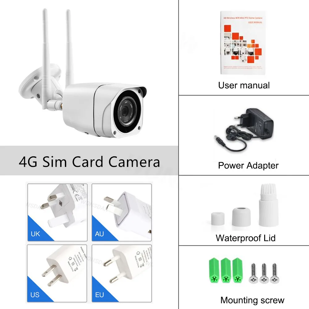 3g 4G sim-карта камера 1080P HD ик ночное видение наружная камера беспроводной CCTV безопасности P2P Onvif CamHi App View