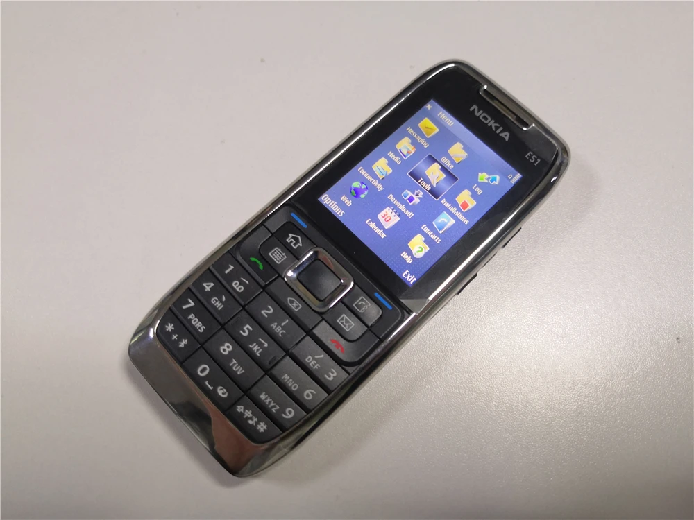 Разблокированный Nokia E51 Symbian OS 2,0 дюймов 2MP камера 3g 1050 мАч 240x320 Bluetooth Восстановленный мобильный телефон