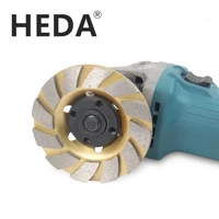 heda 100mm 4 inch diamond grinding wheel disc carving bowl shape cup concrete granite stone ceramic cutting power tools