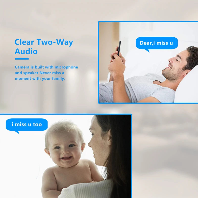 720P Home Security IP Camera Two Way Audio Wireless Mini 1MP Night Vision CCTV WiFi Baby Monitor for YCC365plus | Безопасность и
