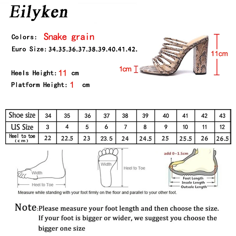 Туфли женские Eilyken со змеиным принтом на блочном каблуке Размеры 35-42 2022 | Обувь