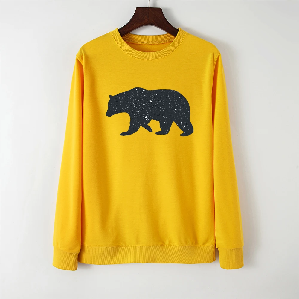 

Women Hoodies Sweatshirts Tops Female Casual Pullovers Bear Animal Print Sweatshirt Spring Autumn Hoodie Pullover Streetwear