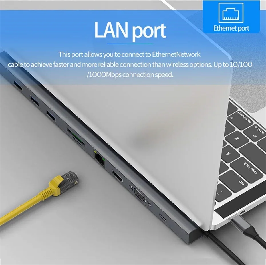 10 в 1 концентратор USB 3,1 C 4K док-станция type C HDMI RJ45 Gigabit Lan PD источник питания thunderbolt 3 Для iMac air surface book