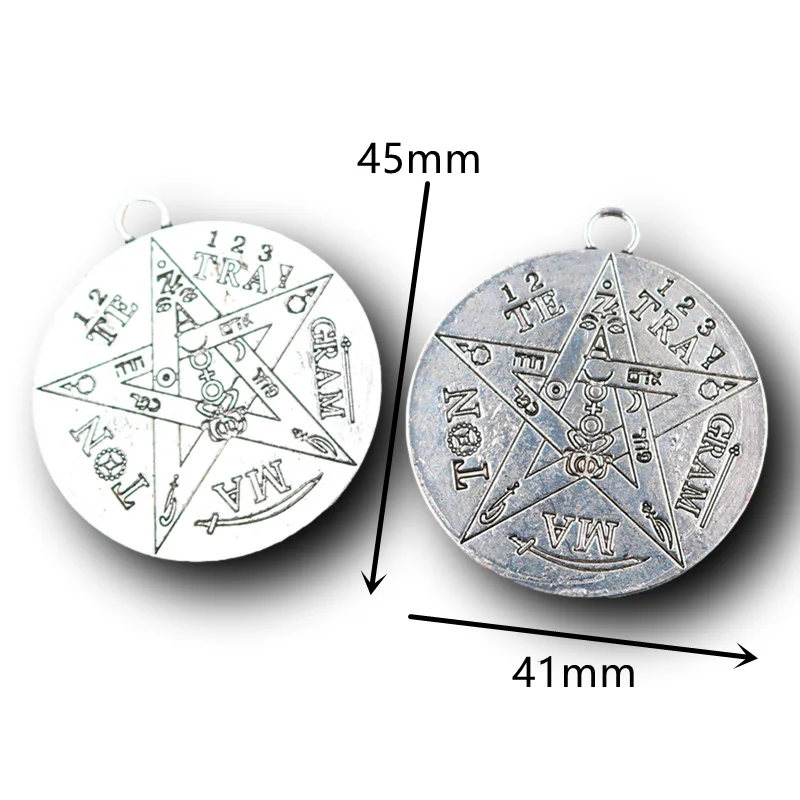 2 шт. гадания амулет пентаграмма Волшебный Массив время счастливые бирки Кулон