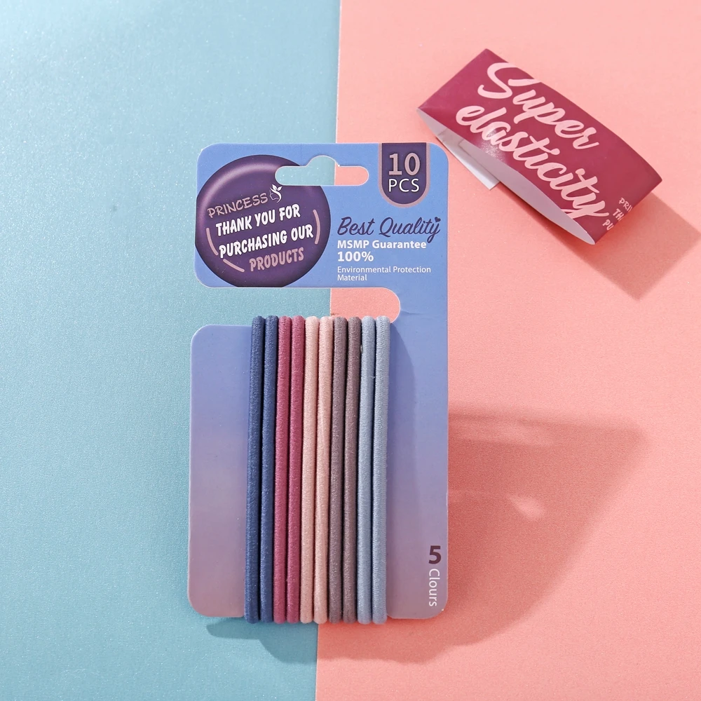 Модные эластичные повязки для волос карамельных цветов детей 10 шт. резинки