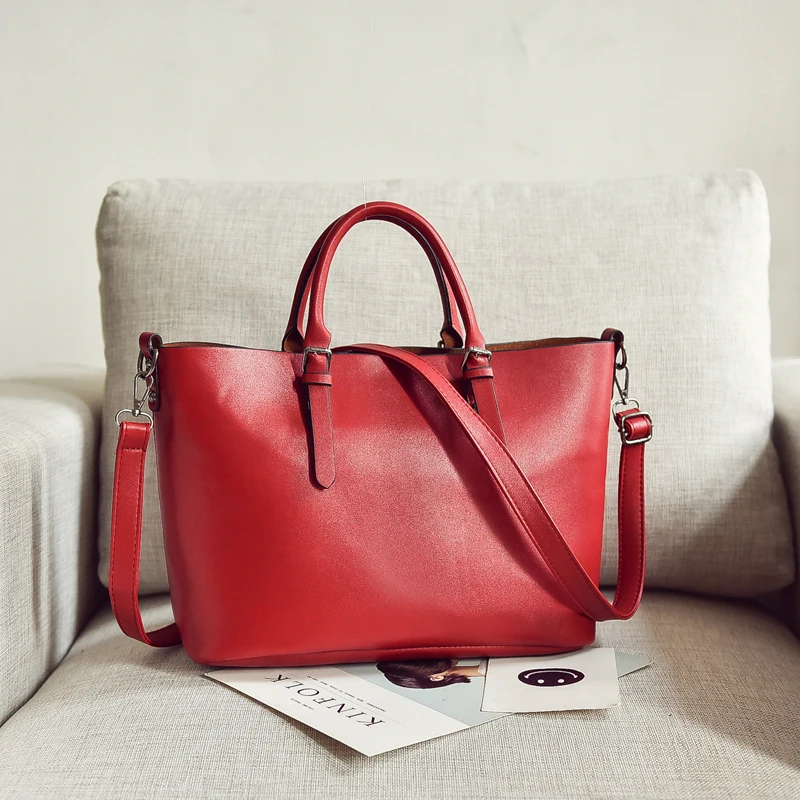 Большая вместительная сумка из искусственной кожи женские сумки через плечо