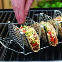 mexican taco rack stainless steel grill baked taco food pie holder cooking accessories bbq household kitchen utensils