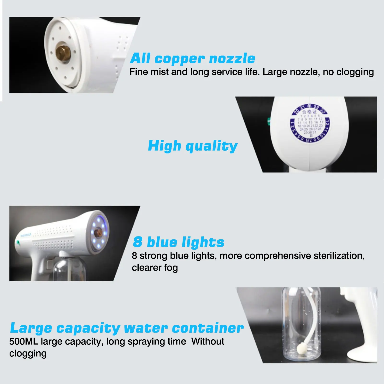 Синий светодиодный сильный светильник дезинфицирующее средство