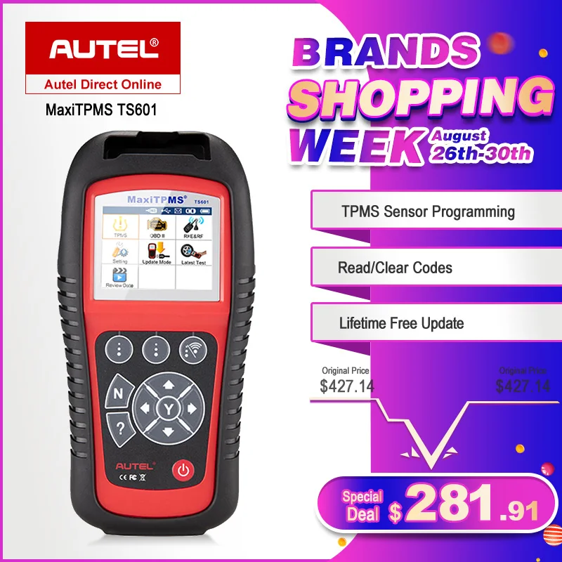 Autel MaxiTPMS TS601 TPMS программист автомобильный диагностический сканирующий