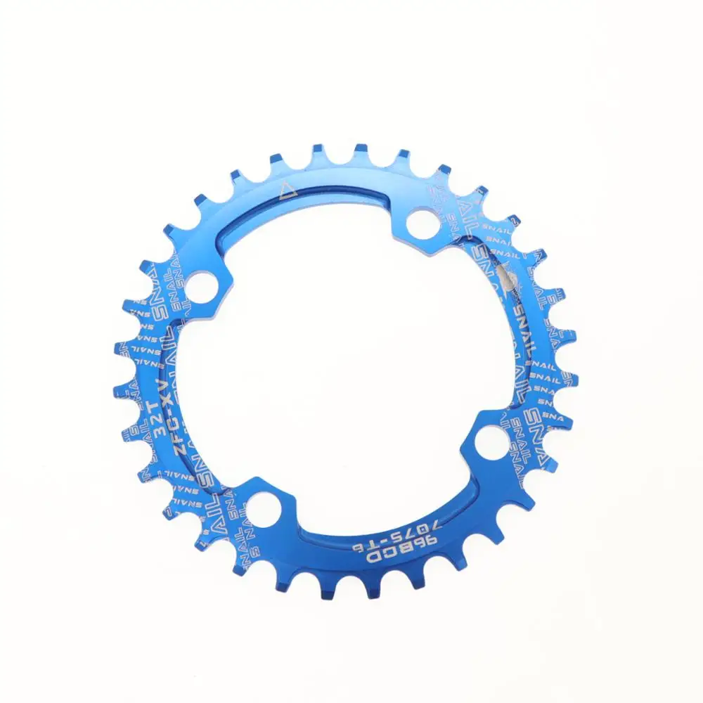 Улитка цепь 96 BCD круглый для shimano 32t 34t 36t 38t зуб один зуб пластина MTB горный велосипед 96BCD дорожный велосипед 32 34 36 38