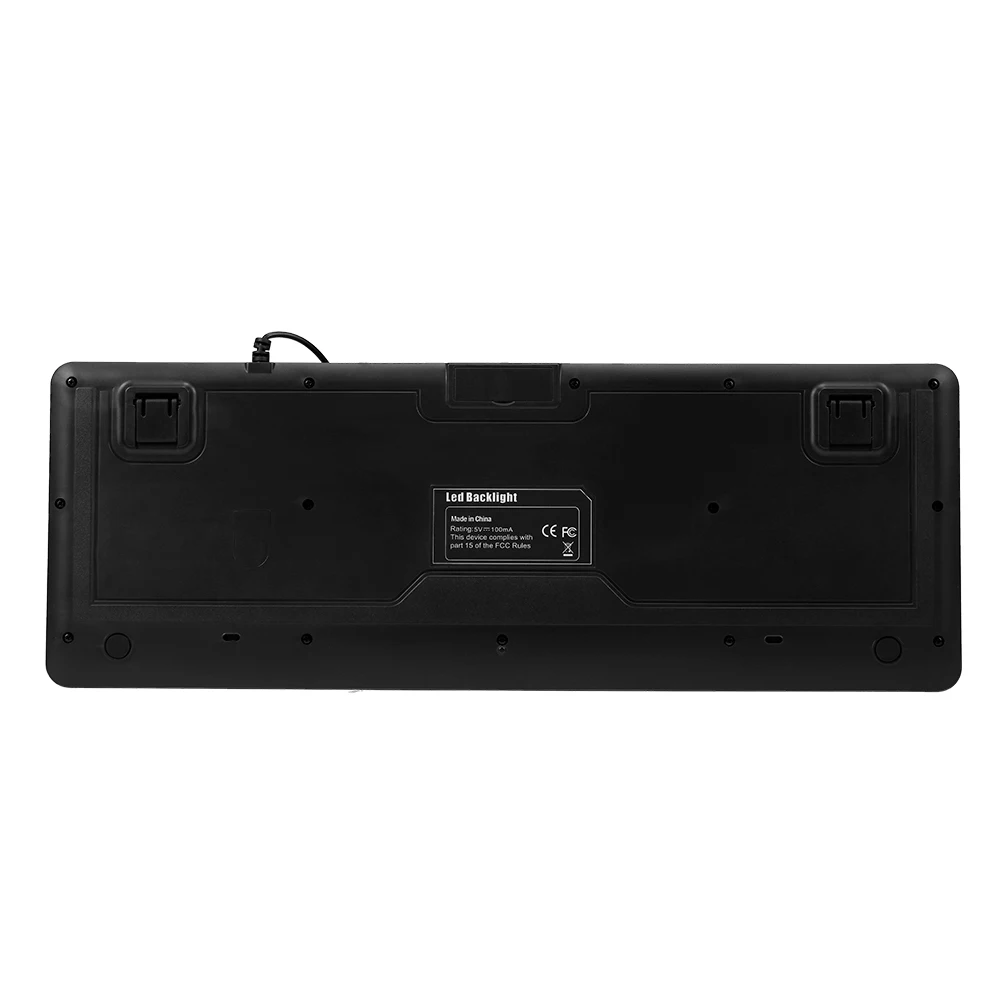 USB Проводная клавиатура с большой печатью белая Бесшумная объемными буквами и