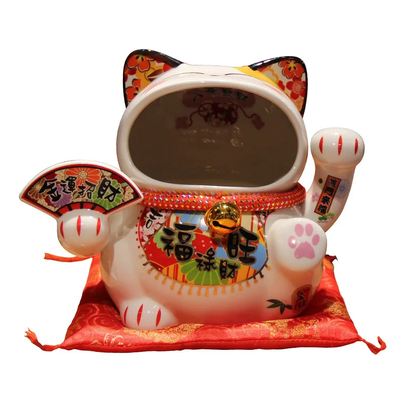 

Candy can ceramic Zhaocai cat ornaments new opening store front desk candy biscuit living room storage ornaments
