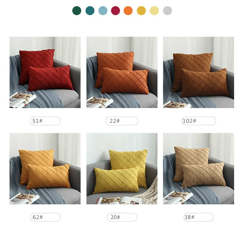 Modern Simple Nordic Pillow Cover Suede Checker Cushion Cover Decorative Pillows case For Seat Home Decorative Pillow Cover