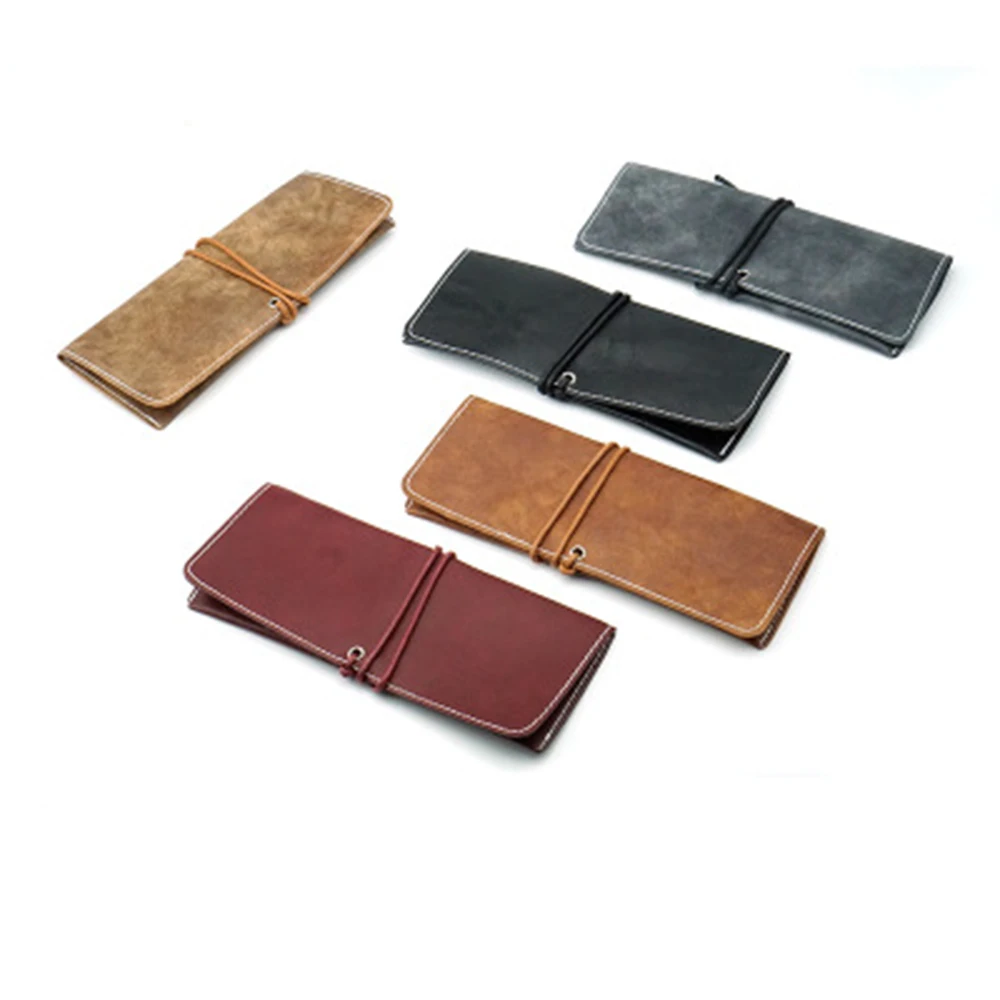 

Durable PU Leather Glasses Case Vintage Sunglasses Eyeglasses Storage Holder Bag Tie Glasses Bag