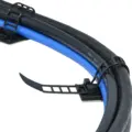 25x regulowane gumowe nóżki kabel pasek na ramię liny zarządzania krawat 1.0 "czarny