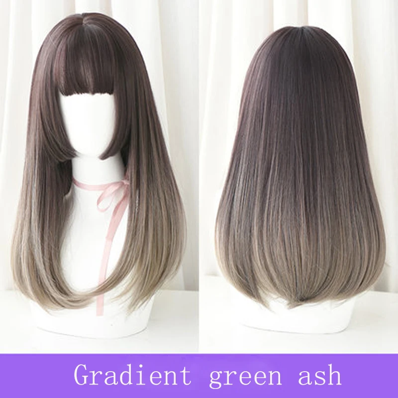 Парик принцессы японская Лолита длинный прямой синтетический парик для белого