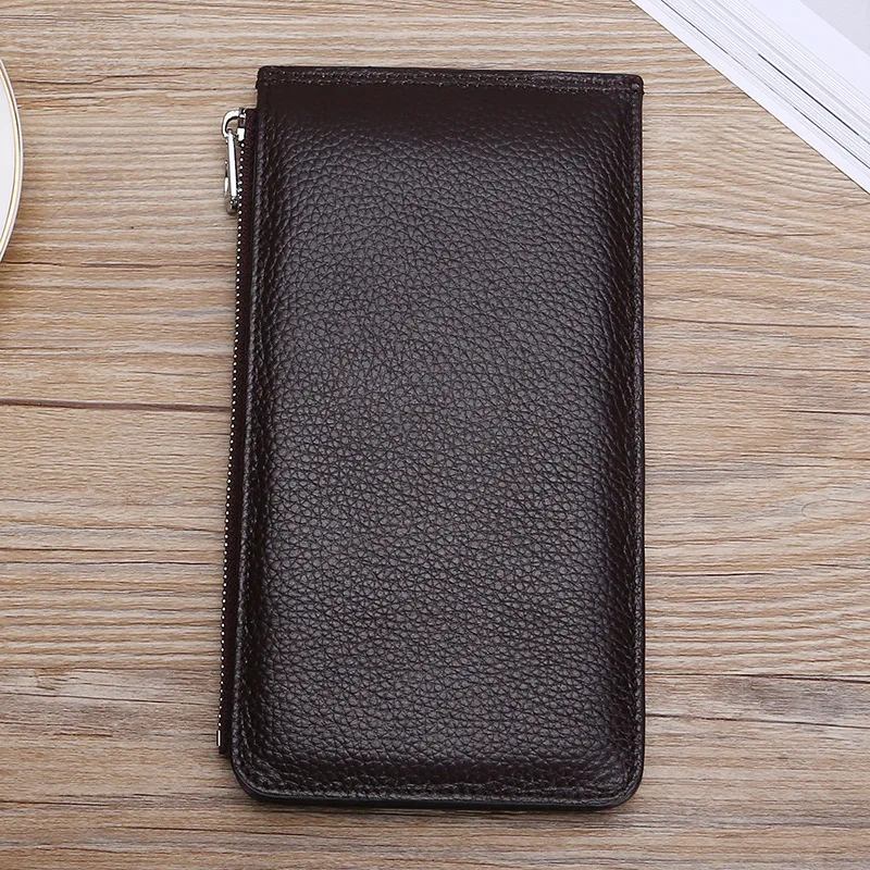 Кошелек из натуральной кожи для мужчин и женщин многофункциональный кошелек на