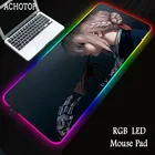 Коврик для мышки в стиле аниме RGB светодиодный большой коврик для мыши USB Проводная Подсветка игровой коврик для мыши Клавиатура красочный Коврик