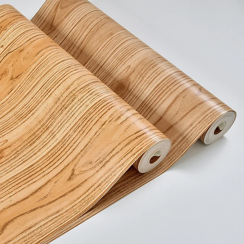 

Chinese Retro Vintage Wallpaper Antique Wood Grain Wooden Personality Bar Teahouse Clothing Store Striped Background Wall Paper