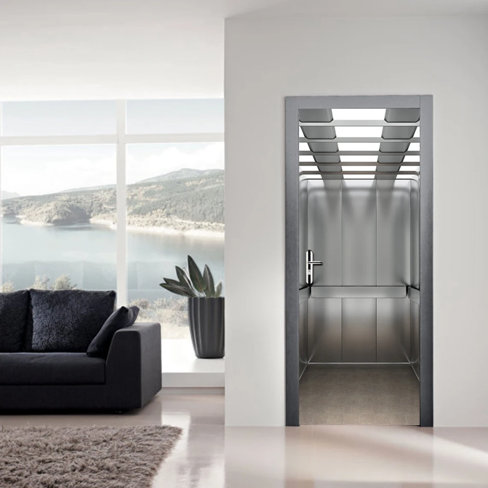 

Home Creative DIY 3D Door Stickers 3D Elevator Pattern for Kids Room Door Decoration Wallpaper Large Size Wall Sticker