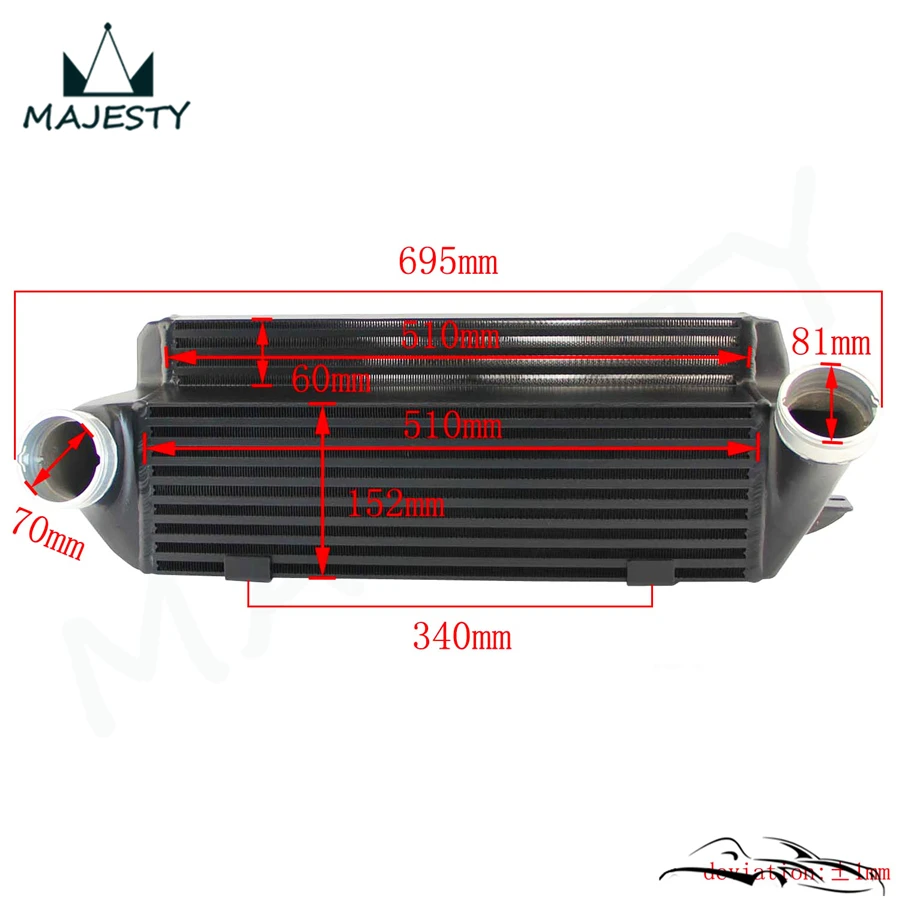 Обновленный интеркулер подходит для двигателей BMW N54/N55 E82 E88 135i 08 13 E90 E92 335i 07 11 E89 Z4 10