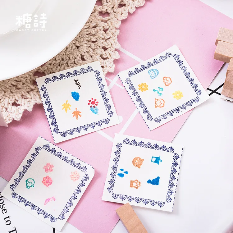 Каваи милый дневник серии принц штамп Diy деревянные и резиновые штампы печать для