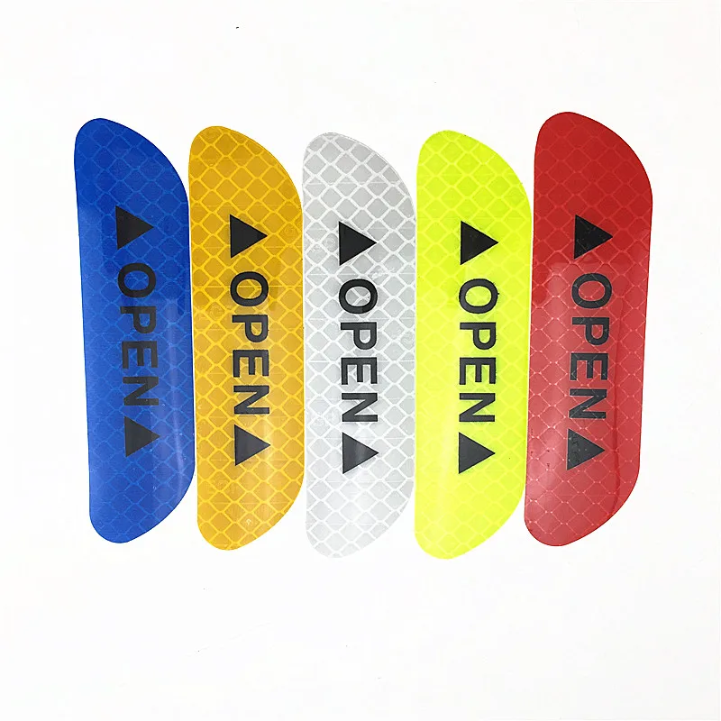 4 шт./компл. автомобиля открыть светоотражающие ленты предупреждающий знак