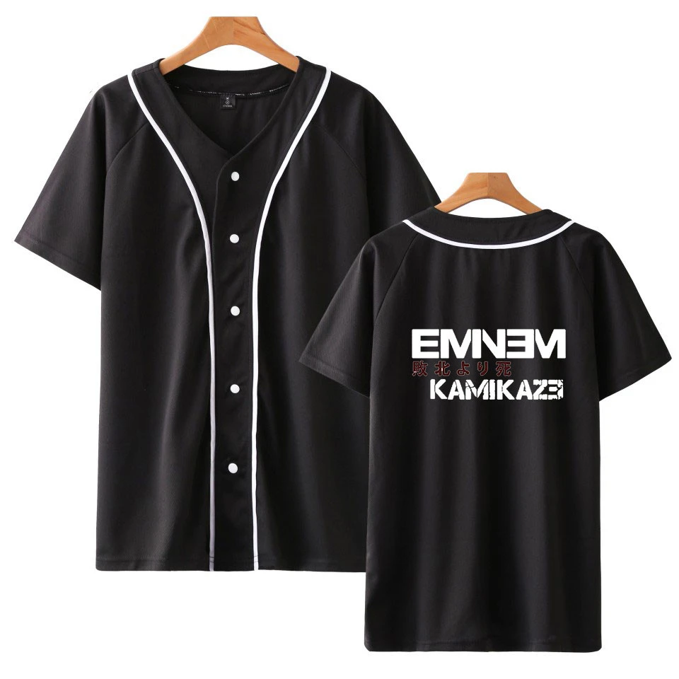 

Популярная бейсбольная футболка Eminem Kamikaze для женщин/мужчин, летняя футболка, модные пальто, Униформа, футболка, модная одежда, большие разме...
