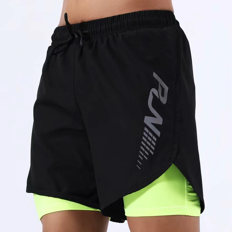 

Men Sport Running Shorts 2 IN 1 Compress Jogging Fitness Racing Shorts Training High Quality Track Breathable Athletics Pants