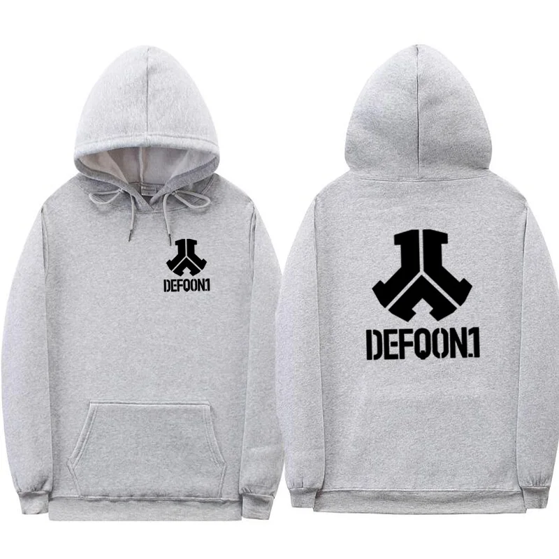 Gray-HS03 Новинка Defqon 1 толстовки рок-группа хип-хоп Мужская Толстовка зима осень Уличная Повседневная Флисовая Толстовка Пуловер - Цвет: Gray-HS03
