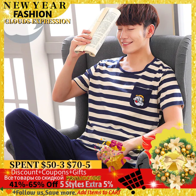 

Мужская Хлопковая пижама, комплект для пар, повседневная одежда для сна, мужская пижама, ночная рубашка, плюс 3XL, домашняя одежда