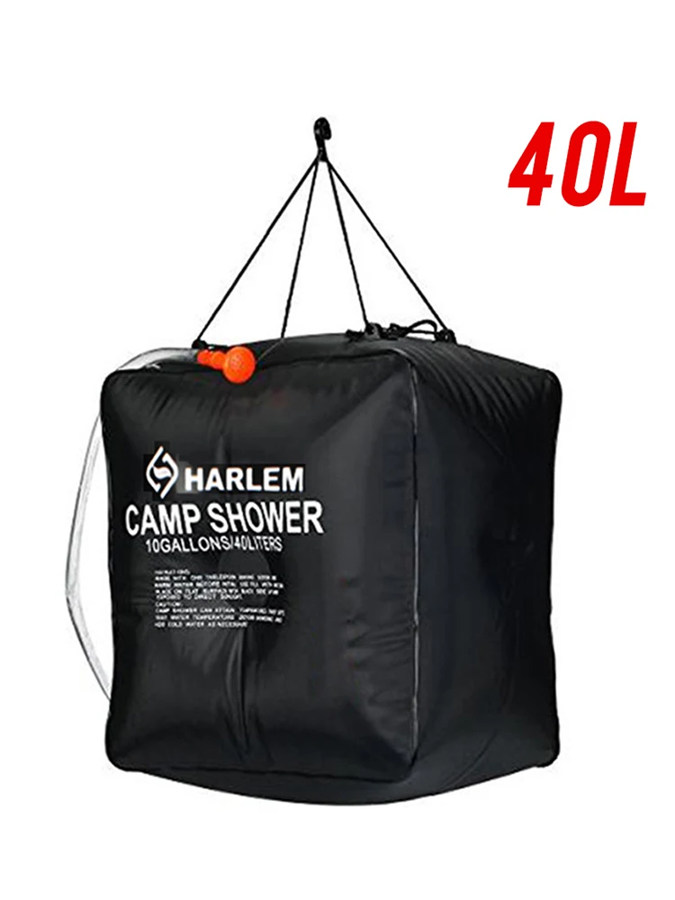 

Solar Shower Bag 40L Solar Heating Camping PVC Shower Bag Removable Shower Hose For Outdoors Backpacking Travel Hiking