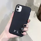 Монограмма на заказ письмо Телефон чехол для iPhone 13 11 12 Pro Max SE2020 6S 7 8 Plus XR XS имя DIY Мягкий ТПУ чехол Funda