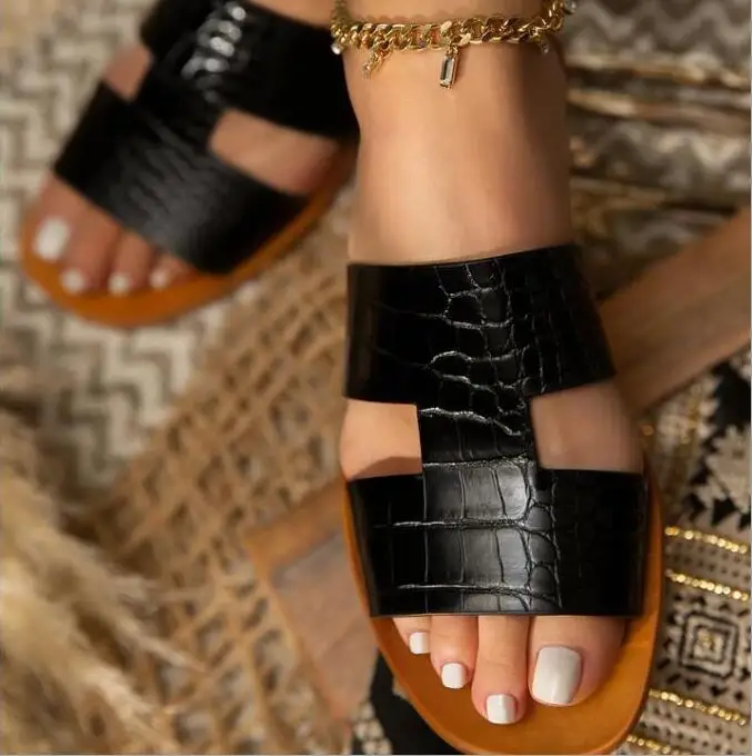 Уличные Нескользящие пляжные сандалии Сезон весна-лето Новинка Женские модные