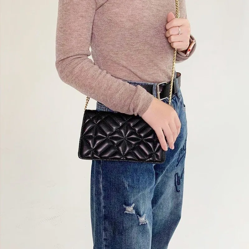 

Mini Black Square Wallet and Handbag Luxury Brand Single Shoulder Messenger Bag For Woman 2021