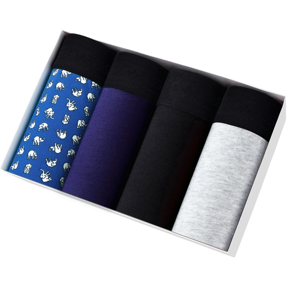 

4pcs Set Men's Panties Underwear for Man Slip Sexy Homme Boxer Shorts Calson Male Underpants Boxershorts Cotton High Quality
