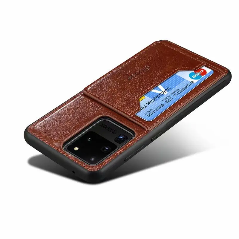 

Retro Leather Back Case for Samsung Galaxy S20 Ultra Note 10 S10 Plus A21S A51 A71 A50 Cover Magnetic Car Card Holder Stand Capa