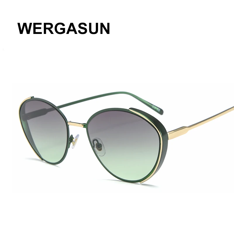 WERGASUN брендовые роскошные солнцезащитные очки женские оверсайз Солнцезащитные