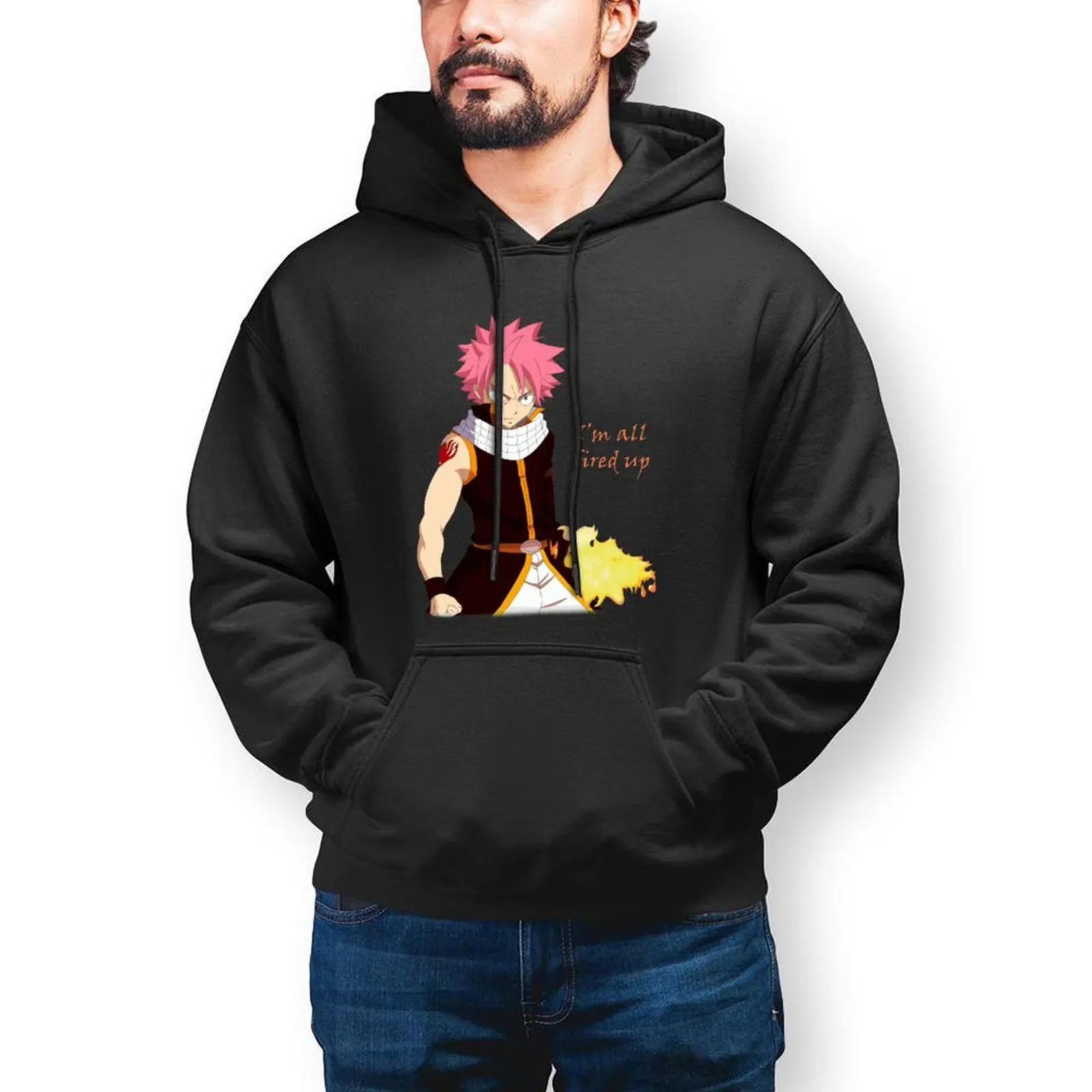

Fairy Tail Hoodie Cotton Autumn Hoodies Popular Long Streetwear Pullover Hoodie Oversized Men