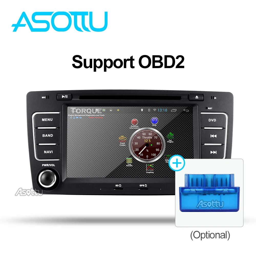 Автомобильный dvd плеер Asottu android 9 0 T8 для Skoda Octavia Yeti 2009 2010 2011 2012 2013 радио gps