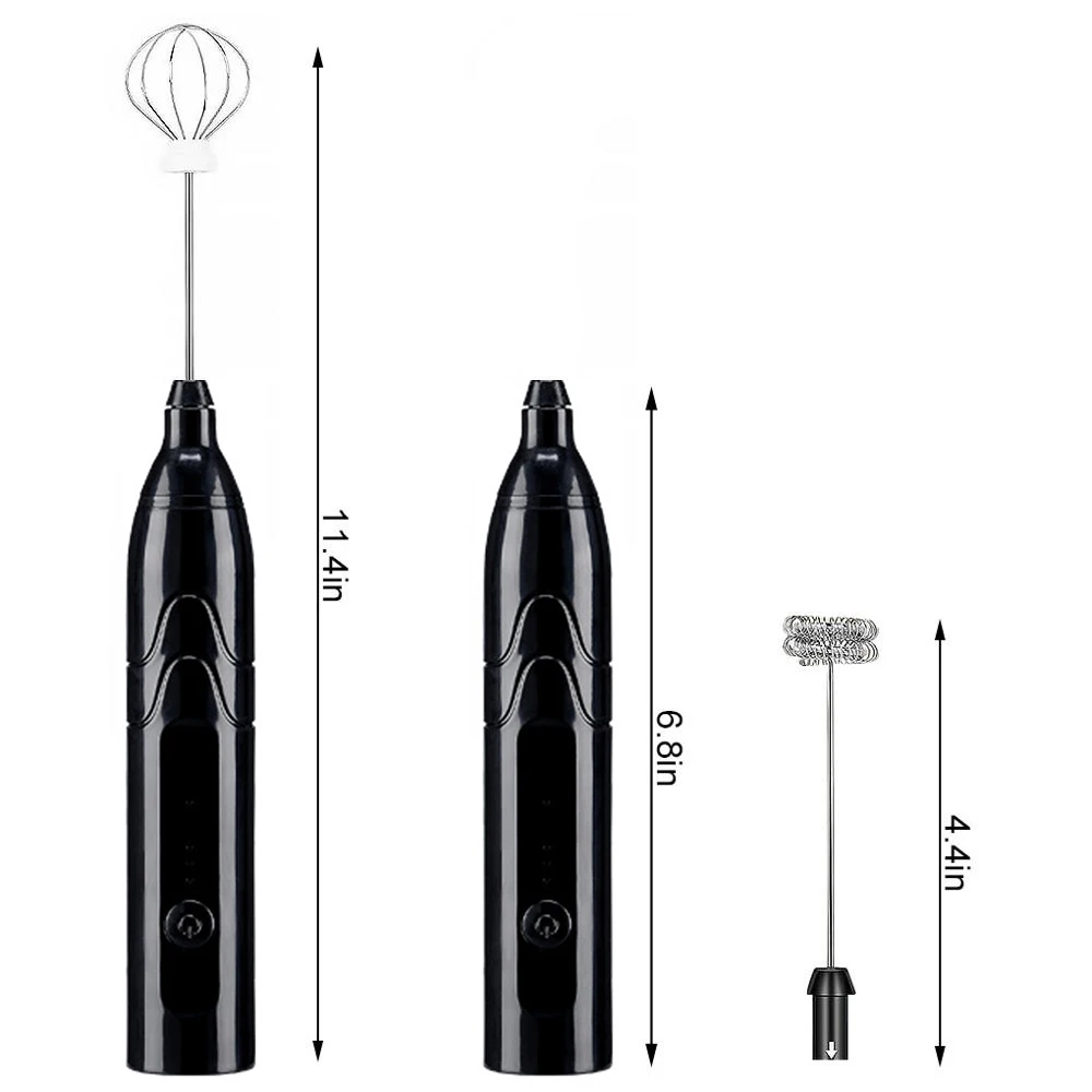 

Electric Milk Frother Cappuccino Coffee Foamer Handheld Egg Beater USB Charging Hot Chocolate Latte Drink Mixer Blender