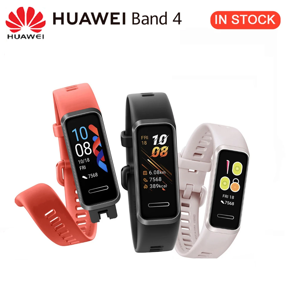 Оригинальный Смарт браслет Huawei Band 4 часы с монитором сердечного ритма и здоровья