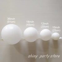 5 36inch large balloons wedding background decoration matte white balloon for birthday party valentines day holiday scene decor