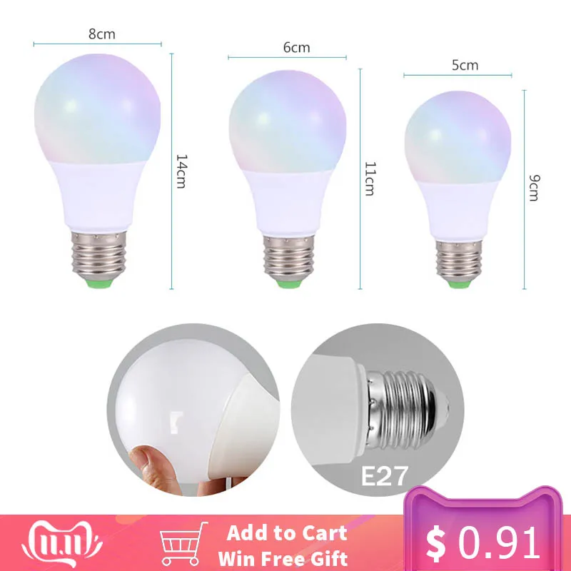 10 Вт 15 Вт Led 16 цветов Изменение RGB цвет лампа светильник E14 E27 лампа домашний декоративный прожектор с пультом дистанционного управления
