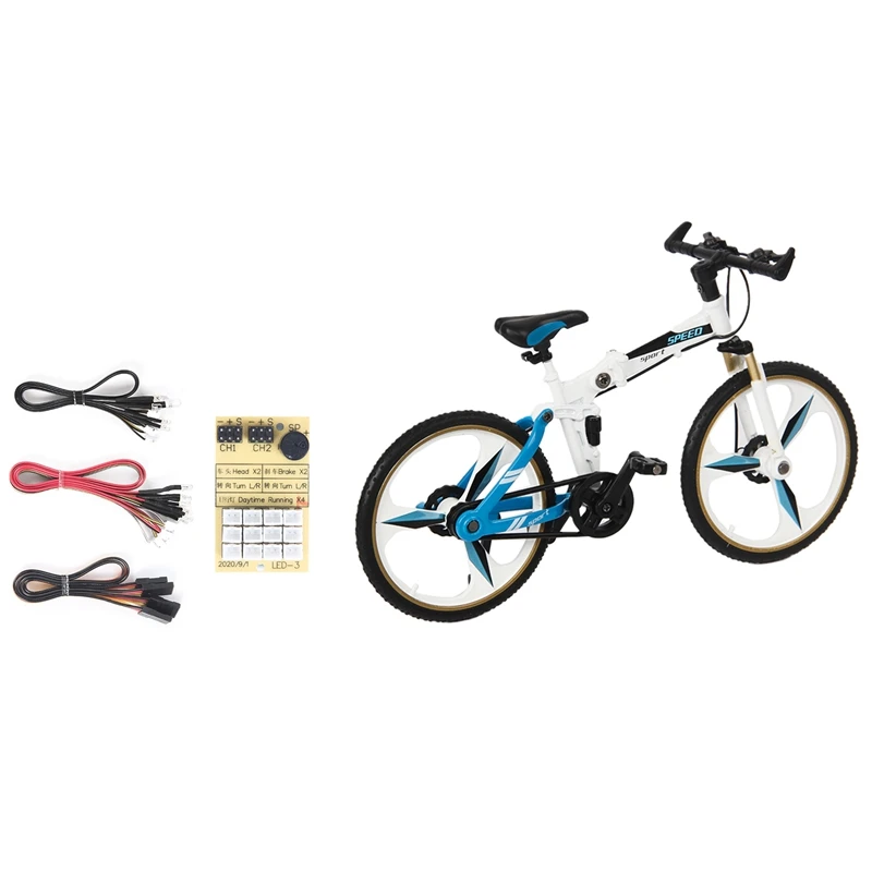 

Front Rear Brake LED Lamp Group With Metal Mini Mountain Bike Bicycle Model For MN86 MN86S MN86K MN86KS 1/12 RC Car