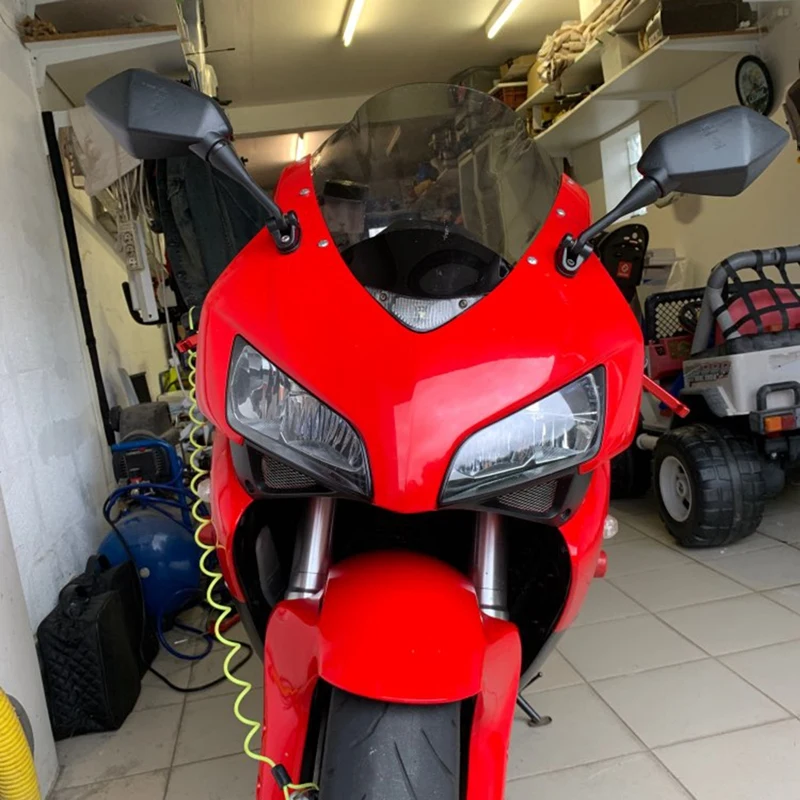 

Universele Cnc Aluminium Motorfiets Stuur Achteruitkijkspiegels Blauw Anti-Glare Voor Honda Suzuki Scooter