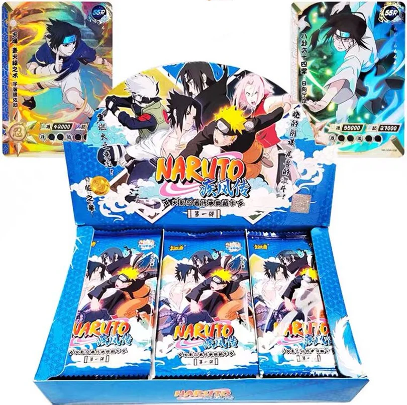 

New Narutoes Collection Card Toys Japanese Anime TCG carte coleccionado de cartas Game Cards Uzumaki Uchiha Sasuke Children Gift