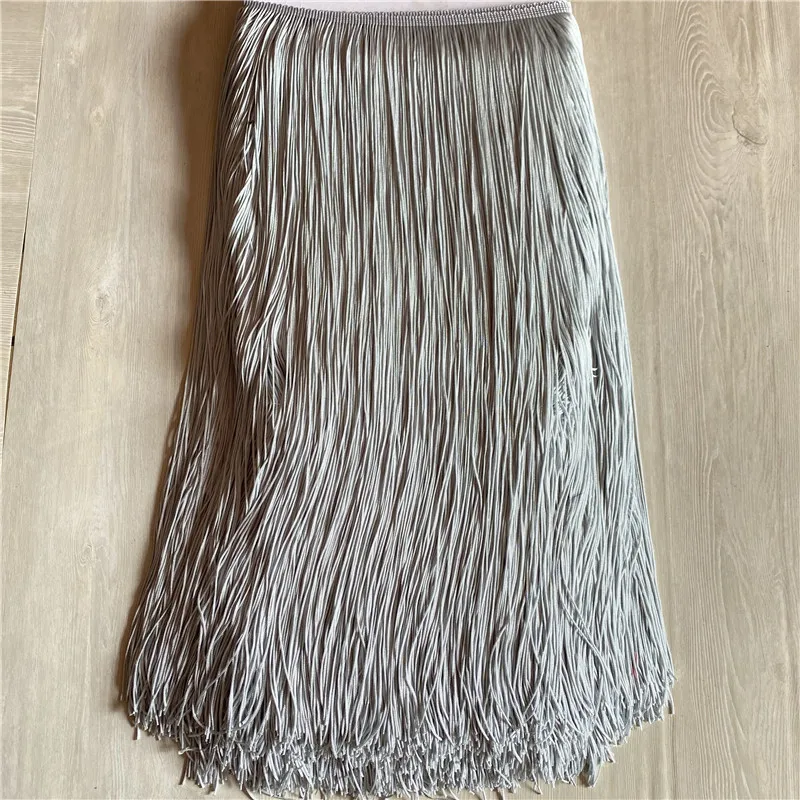 

2021 Hot! 2-10 yards/lot gray trim Fringe Polyester Tassel Tassels 100cm Wide Latin Dance DIY Home Textile curtain Dress Ribbon