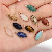 trendy natural stone faceted pendants agates crystal charms pendant for jewelry making diy supplies fit necklace earring 10x20mm