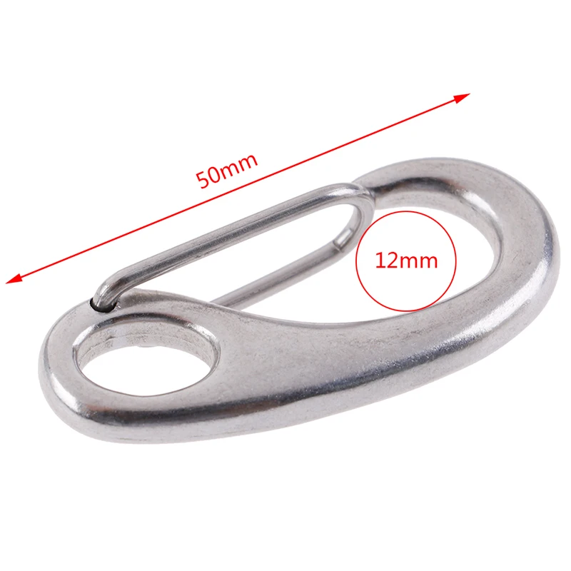 

2PCS 304 Stainless Steel Boat Marine Egg Shape Spring Snap Hook Quick Link
